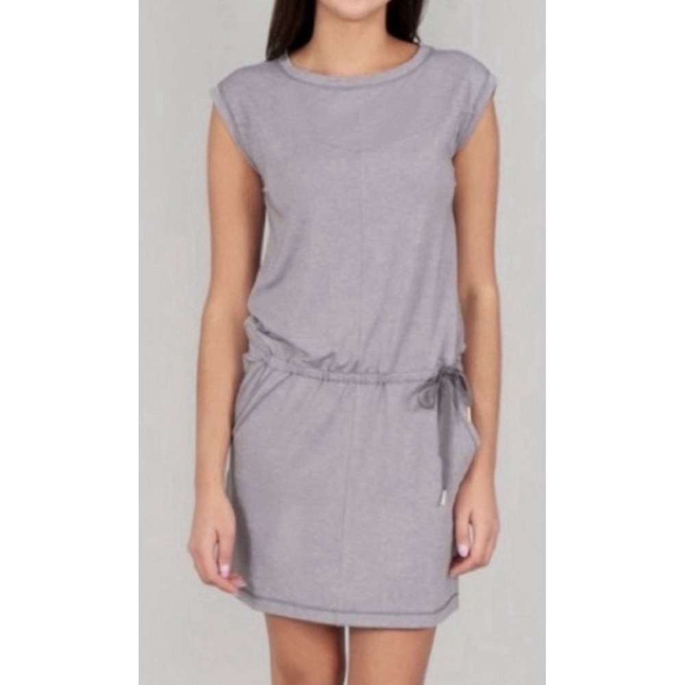 Indygena Indyeva Dress Medium Gray Lyocell Blend Stretch Performance Travel